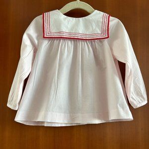 Jacadi Sailor Collar Blouse Top, Size 24 M